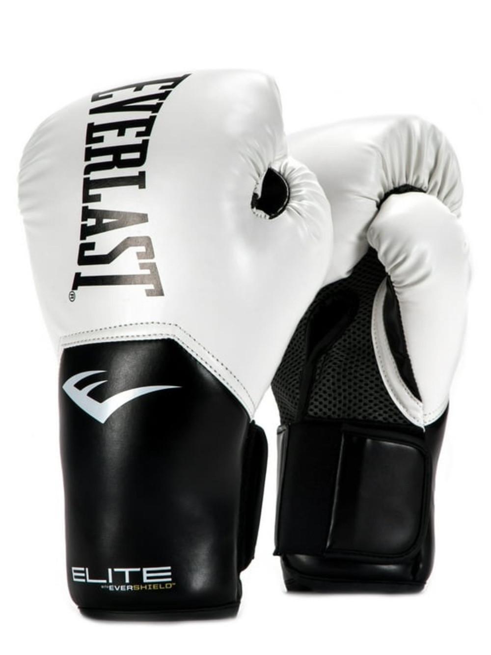 Everlast Elite Boxing Gloves in White and Black like new
